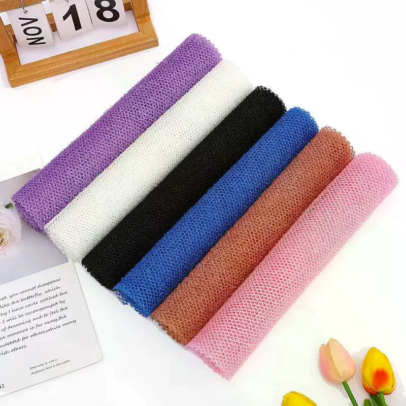 /Kuz/Long African Exfoliating Bath Cloth Double Sided Mesh Body Scrub Towel Quick Dry Skin Washcloth For Bathroom Shower Use
