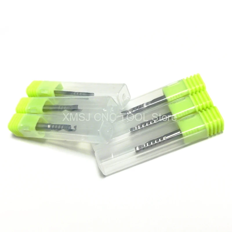 10Pcs UP & DOWN Cut One Flute Spiral Carbide Cutters 3.175/4/5/6/8mm - Mill Tool, CNC Router for Compression Wood End Mill