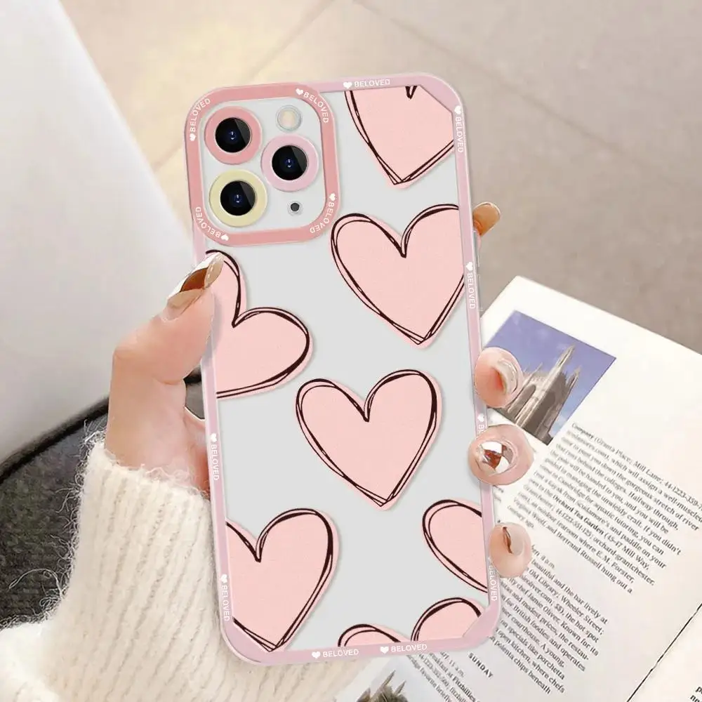 Чехол Love Heart для iPhone 14 13 12 11 Pro XS Max 6 S 8 7 Plus X XR 5S SE 12Mini Grim Reaper Skull Skeleton, мягкий силиконовый чехол