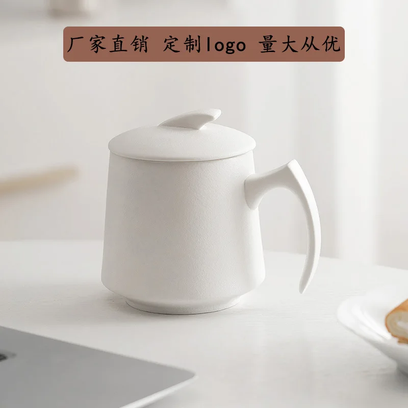 

Creative High Value Home Office Ceramic Mug With Lid Large Capacity Tea Separation And Brewing Cup