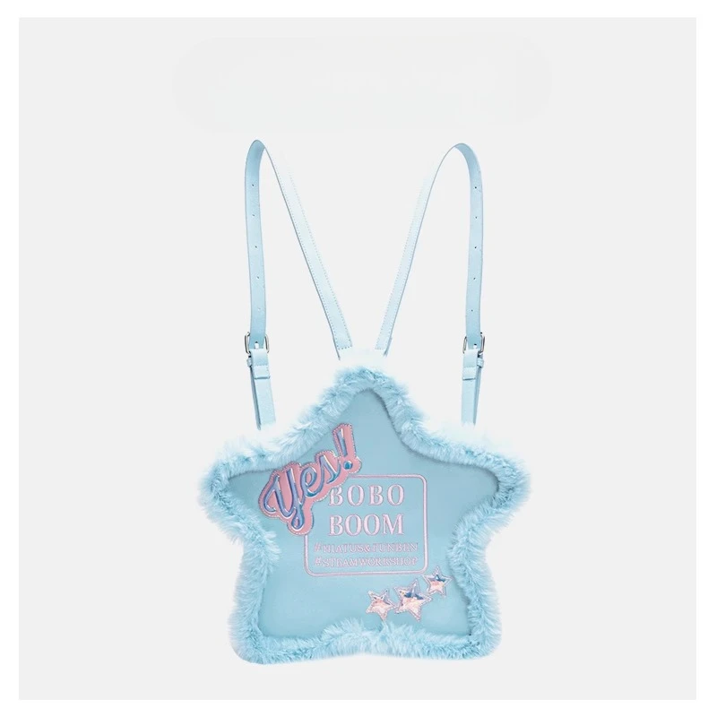 

Оригинальный рюкзак серии «пятиконечная звезда», необработанный рюкзак с диагональю на одно плечо, лазерный «сделай сам», новый морской синий цвет