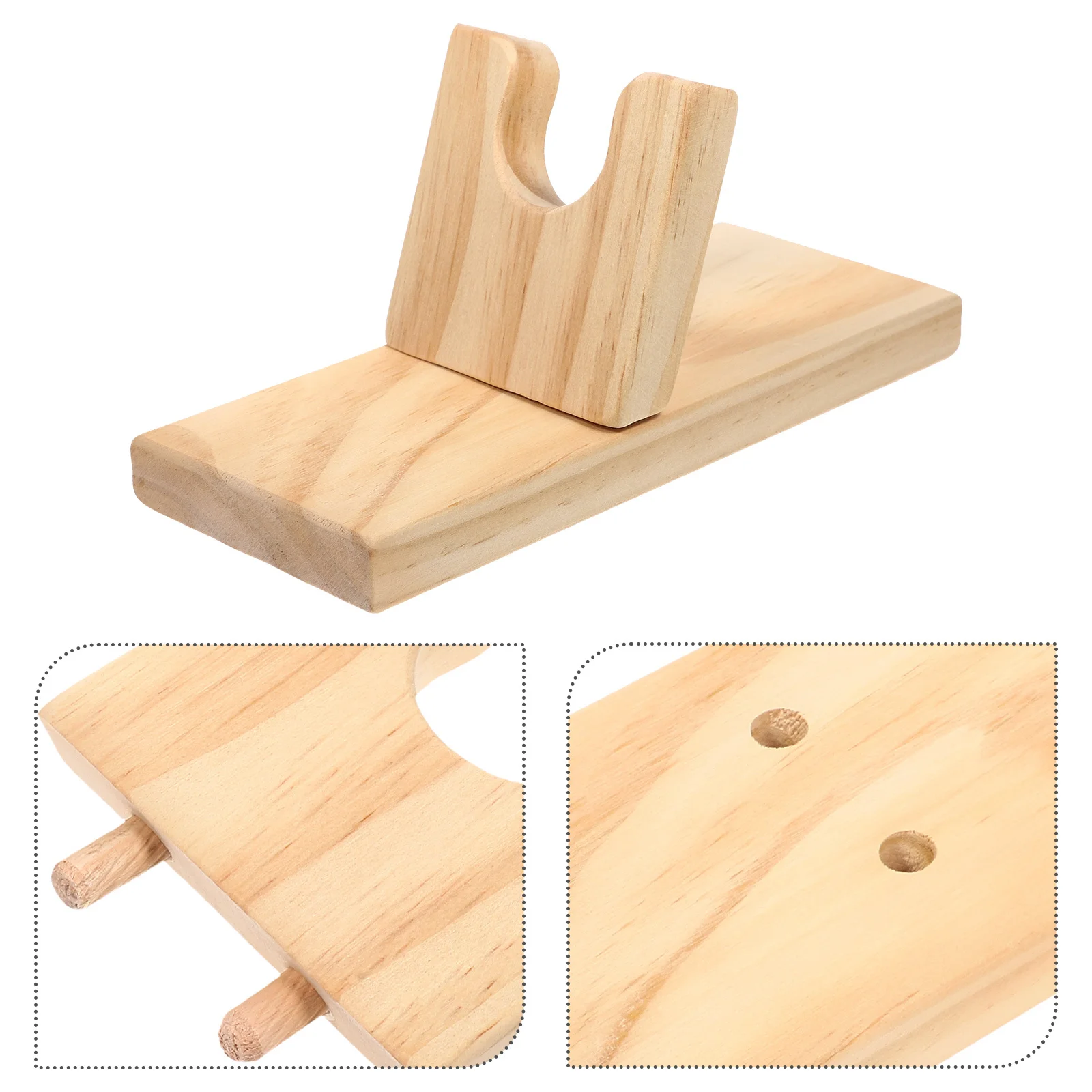 

Heating Hot Glue Machine Rack Wooden Storage Base Strong Stable Holder for Sprayer Easy Assembly and Portability