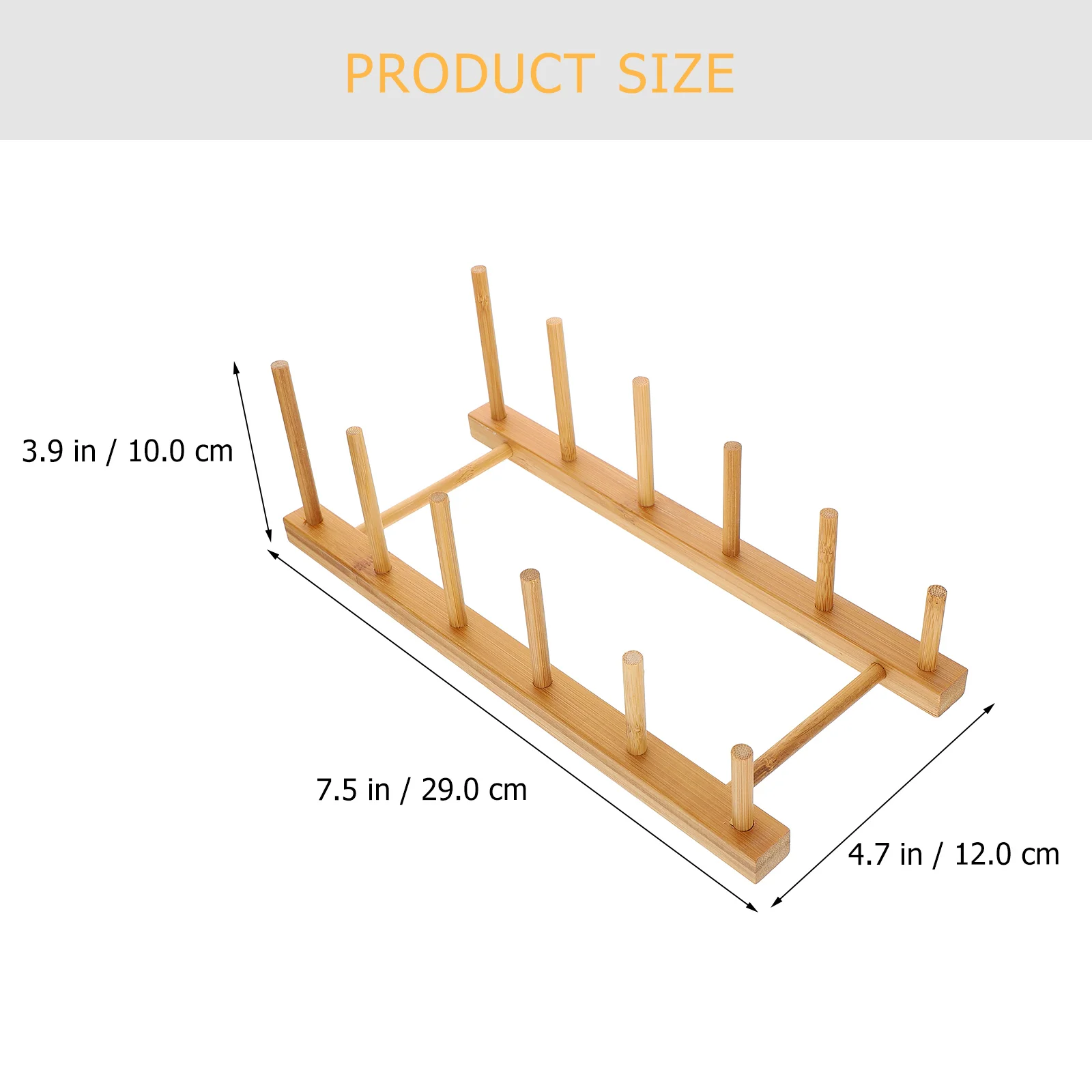 Dish Drainer Plate Rack Bamboo Shelf Bottles Pot Cover Drying Organizer Kitchen Accessory Draining Monitor Stand Holder