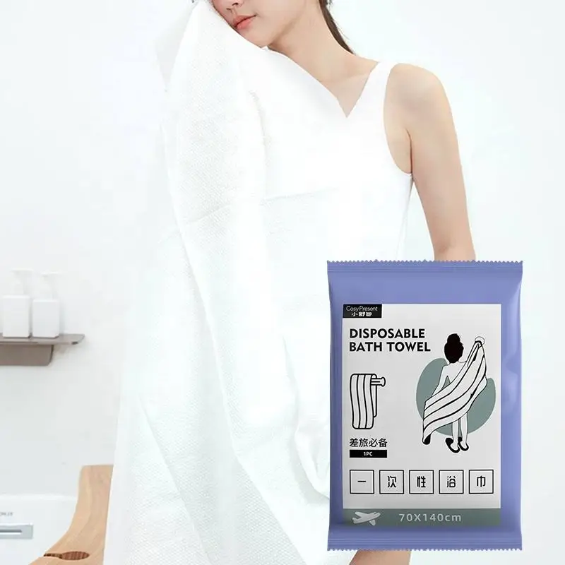 Asciugamano da doccia a compressione da viaggio asciugamano da bagno monouso Compress Business panno da bagno compresso morbido Facetowels per Hotel