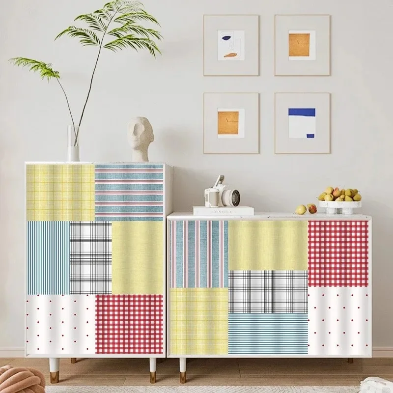 VIKAMA Pink Gingham Cabinet Curtain Inspirational Quote Print Fabric Dust‑proof Curtain for Kitchen Counter Home Decor
