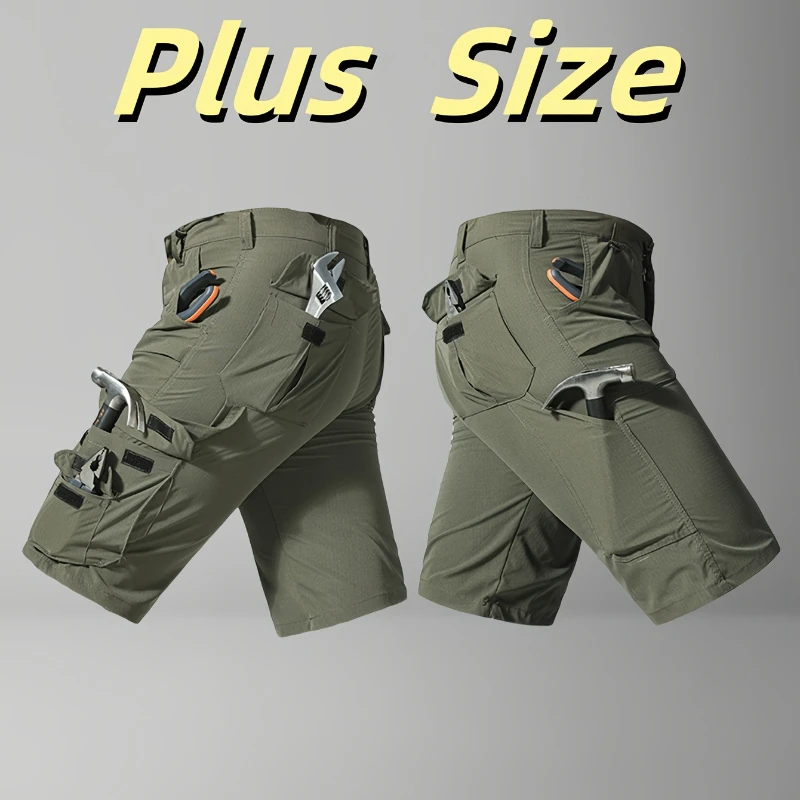 

Men's Tactical Shorts Quick Drying and Durable Work Pants Summer Multi Pocket Design Casual Shorts Suitable for Hiking & Fishing