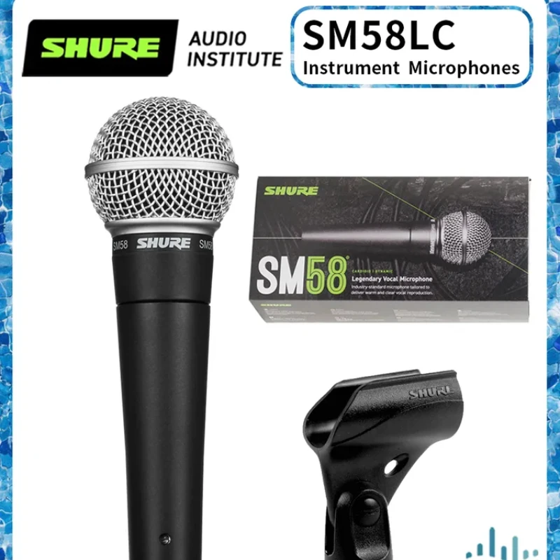 Micrófonos Dinámicos Originales Shure SM58LC con Forma de Corazón de Metal, Profesionales con Cable para Cantar, Karaoke, Grabación de Música BBOX