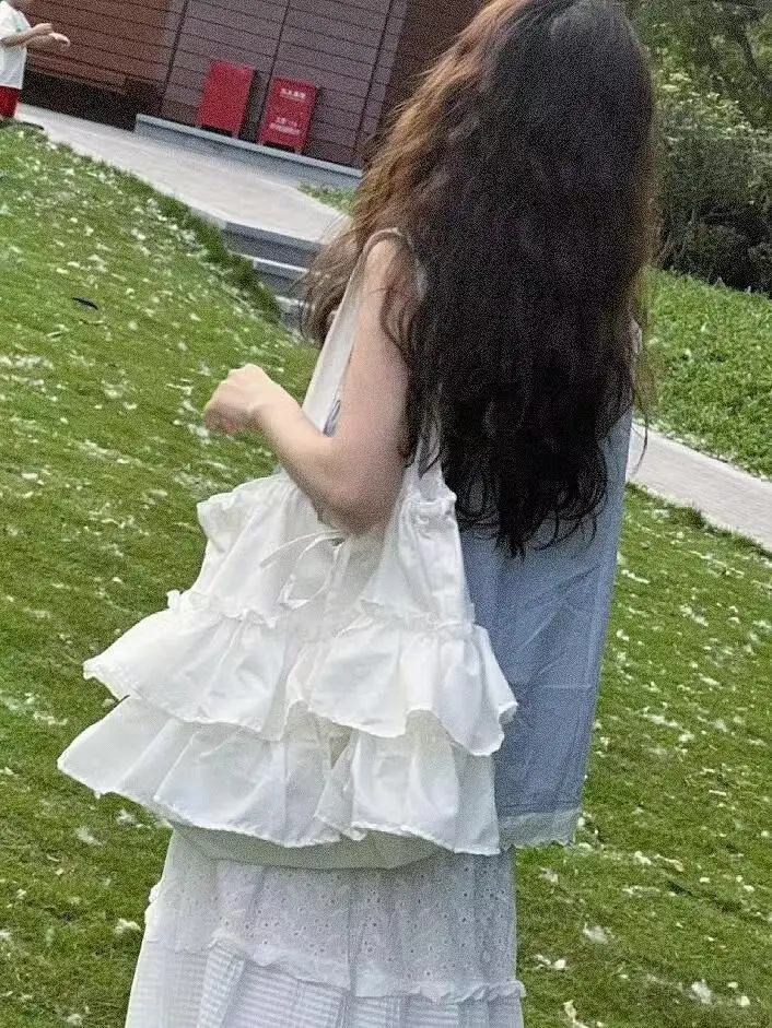 

Sli mat Summer New Large Capaci Canvas oulder Bag Skirt Design Simple Korean Sle Handbag Casual Tote Bag