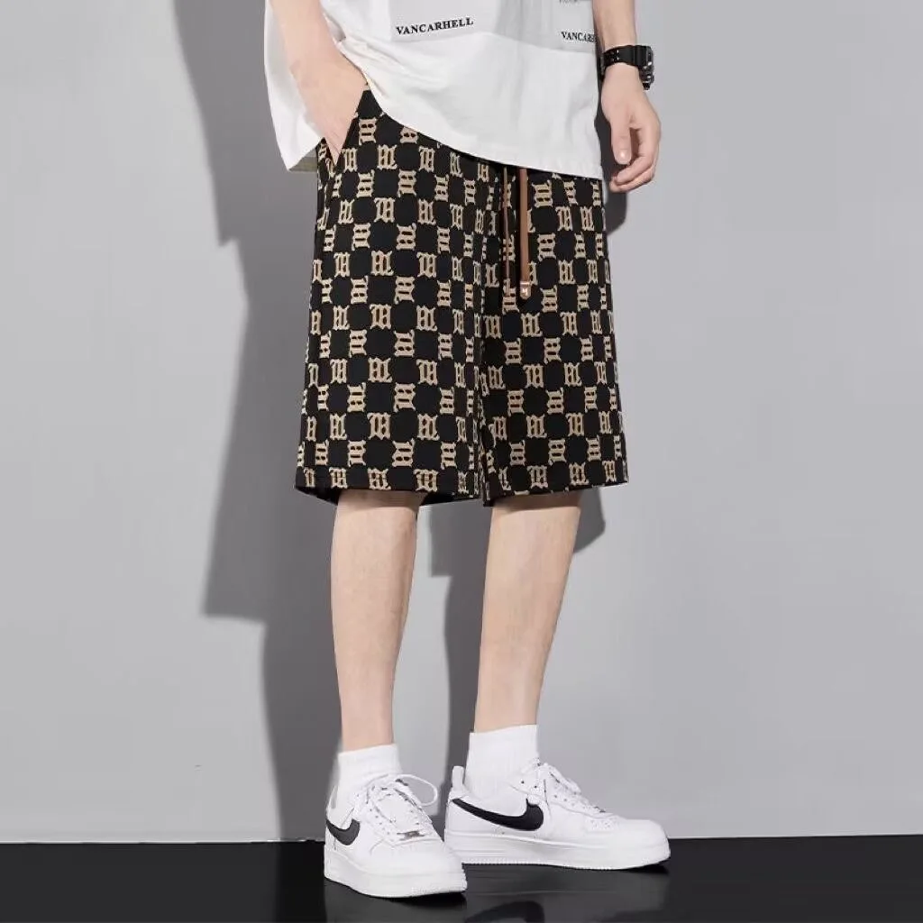 

Men's Summer Qui Dry Beach Five-Quarter Casual orts Loose Fit Spor Four-Quarter Pants Straight Leg ket Detail