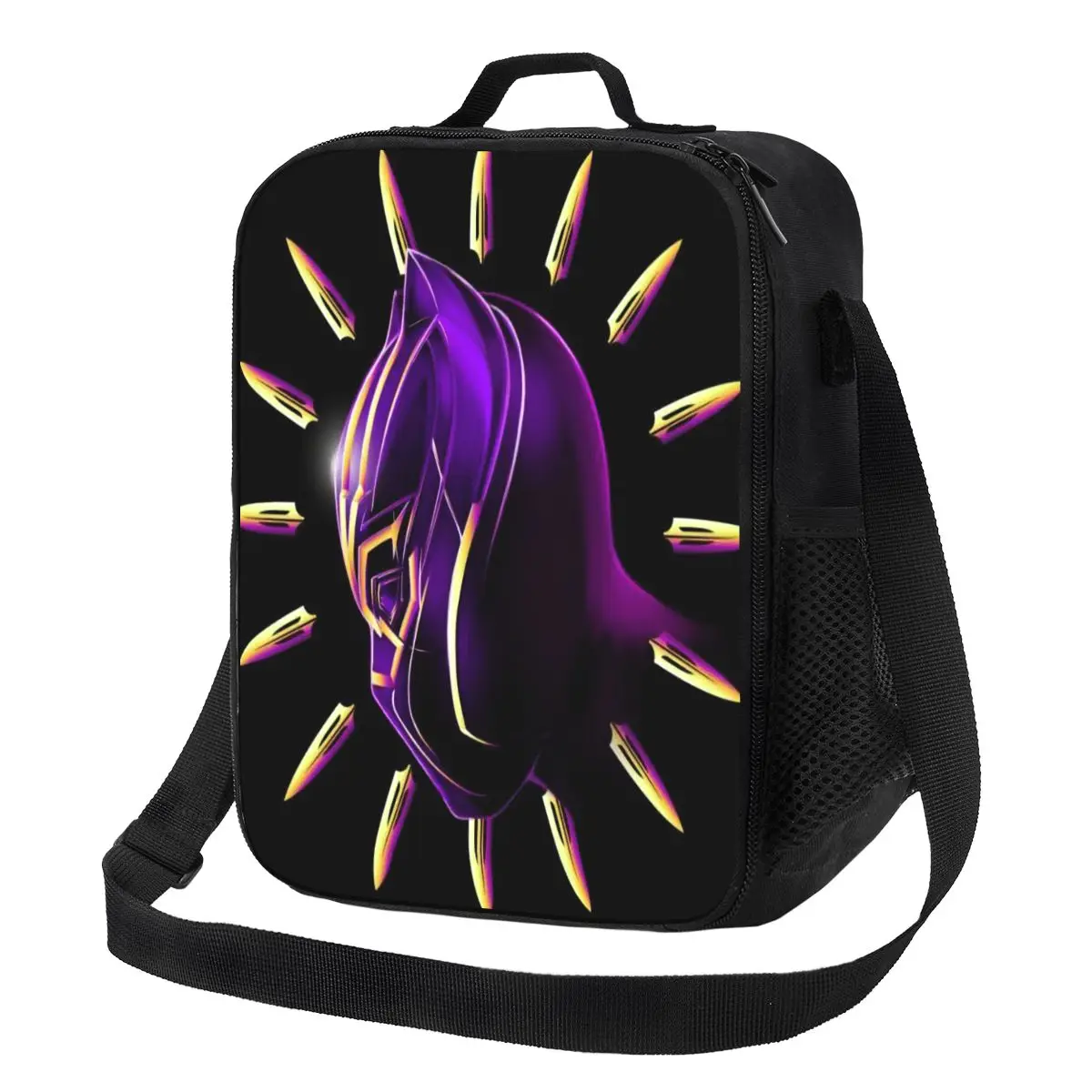 

Custom Black Panther Movie Thermal Insulated Lunch Bag Resuable Lunch Container for Kids School Children Storage Bento Food Box