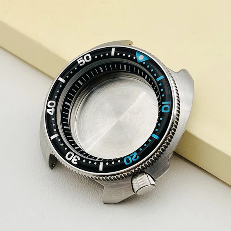 44mm 6105 Watch Case Turtle Captain Willard Case fit for NH35 NH36 Movement Sapphire crystal glass Mod Seiko NH35 Watch Case