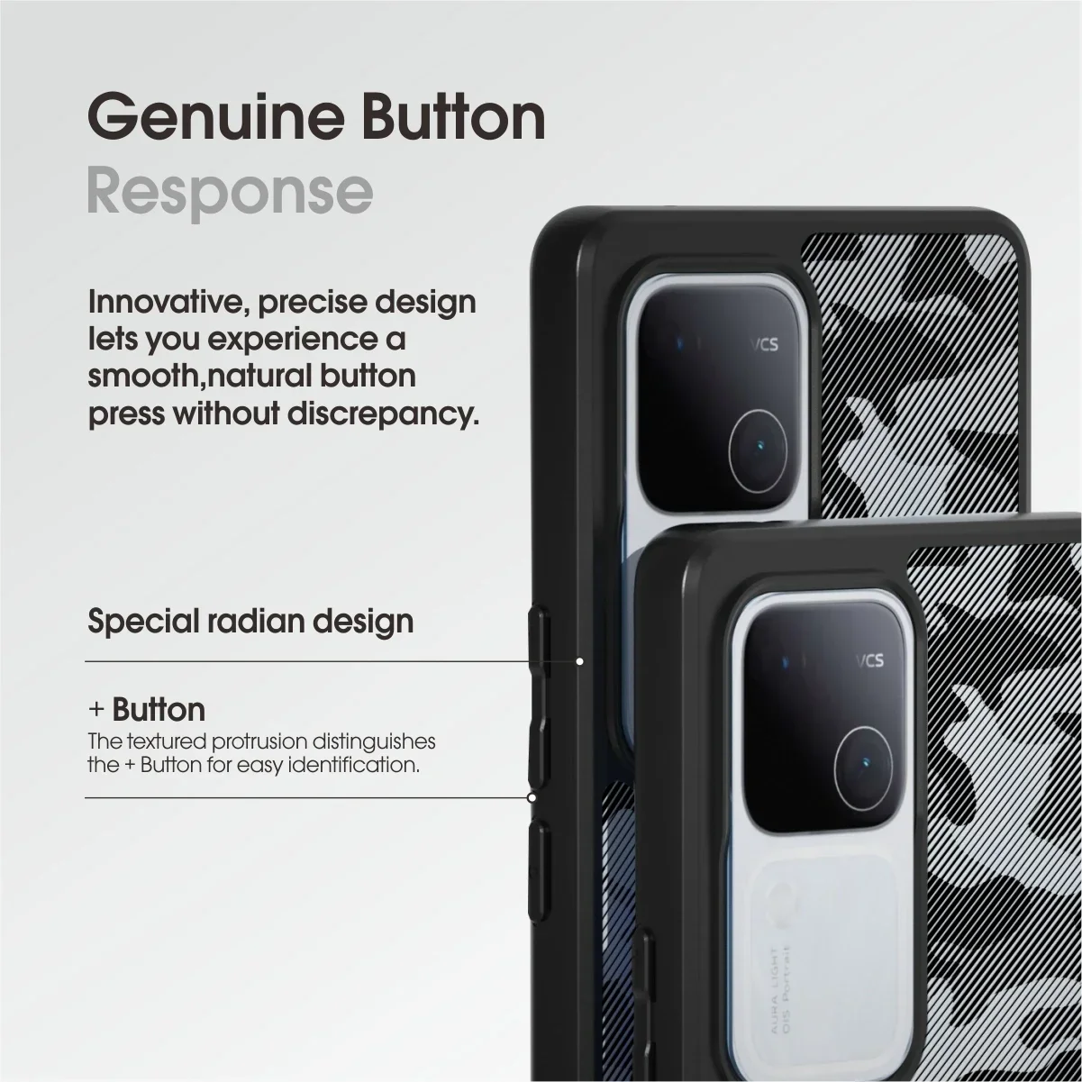 IBMRS for vivo V30 Phone Case,Soft TPU Hard Translucent Matte Back Slim Fit Shockproof Protective Case Cover - Camo Black