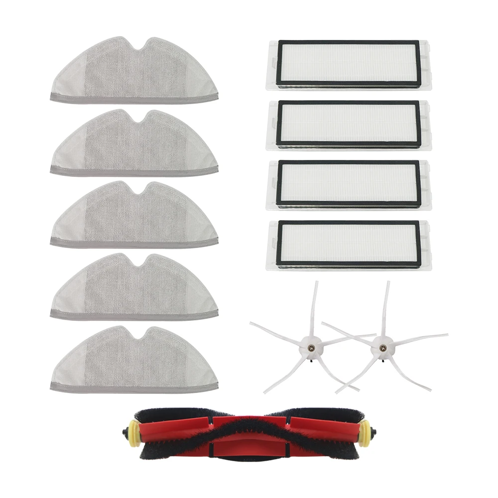 Bộ 2 Cao Su Bên Bàn Chải Silicone Mềm Cho Roborock S5 S6 T6 E2 E35 T4 T7 T7PRO Hút Dự Phòng phần Chổi Vệ Sinh