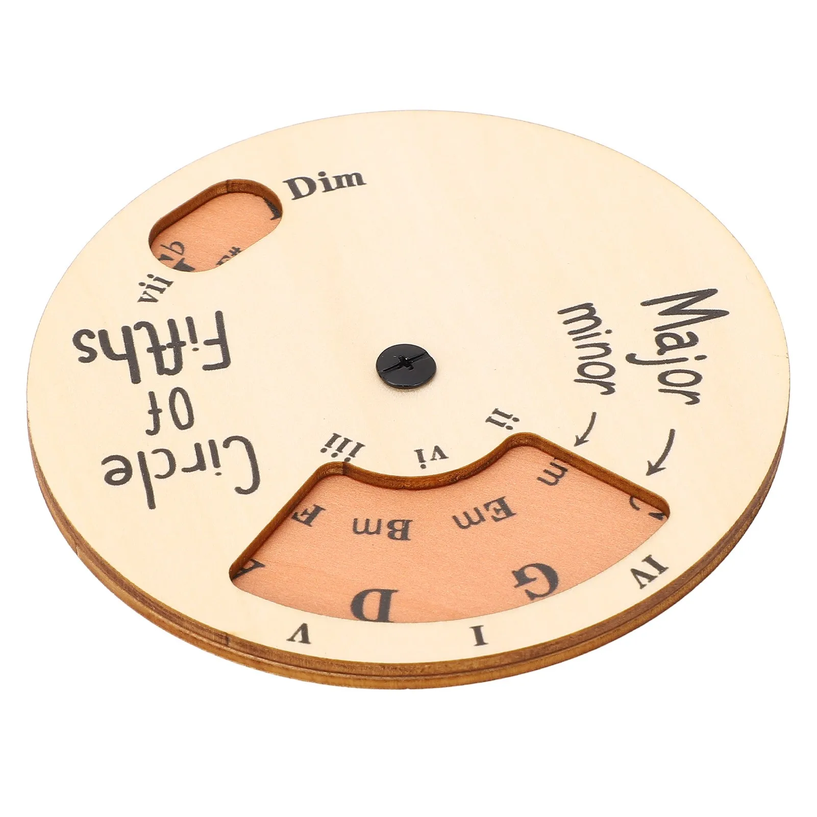 Wooden Melody Tool Round Circle of Fifths Wheel Melody Chord Tool for Learning Practice Training