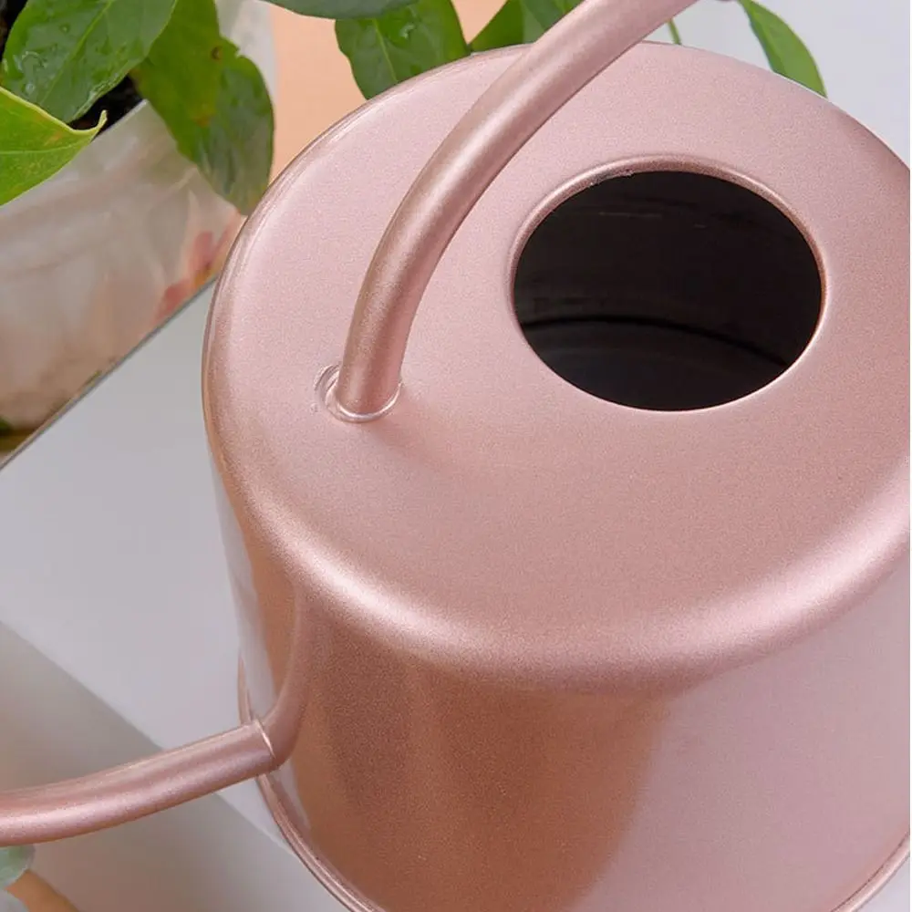 u Retro 1.3L Plant Sprinkler Kettle Large Capacity Stainless Steel Watering Can Long Spout Rustproof Watering Pot Garden Tool