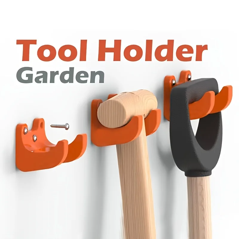 5Pcs 35mm Wall Mount Tool Hooks Plastic Storage Rack For Long Handle Garden Cleaning Tools Shed Garage Screws Not Included image 3