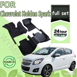 Car Floor Mats For Chevrolet Holden Spark M400 2016~2019 Leather Mat Non-slip Anti-dirt Pad Carpets Leather Mat Car Accessories