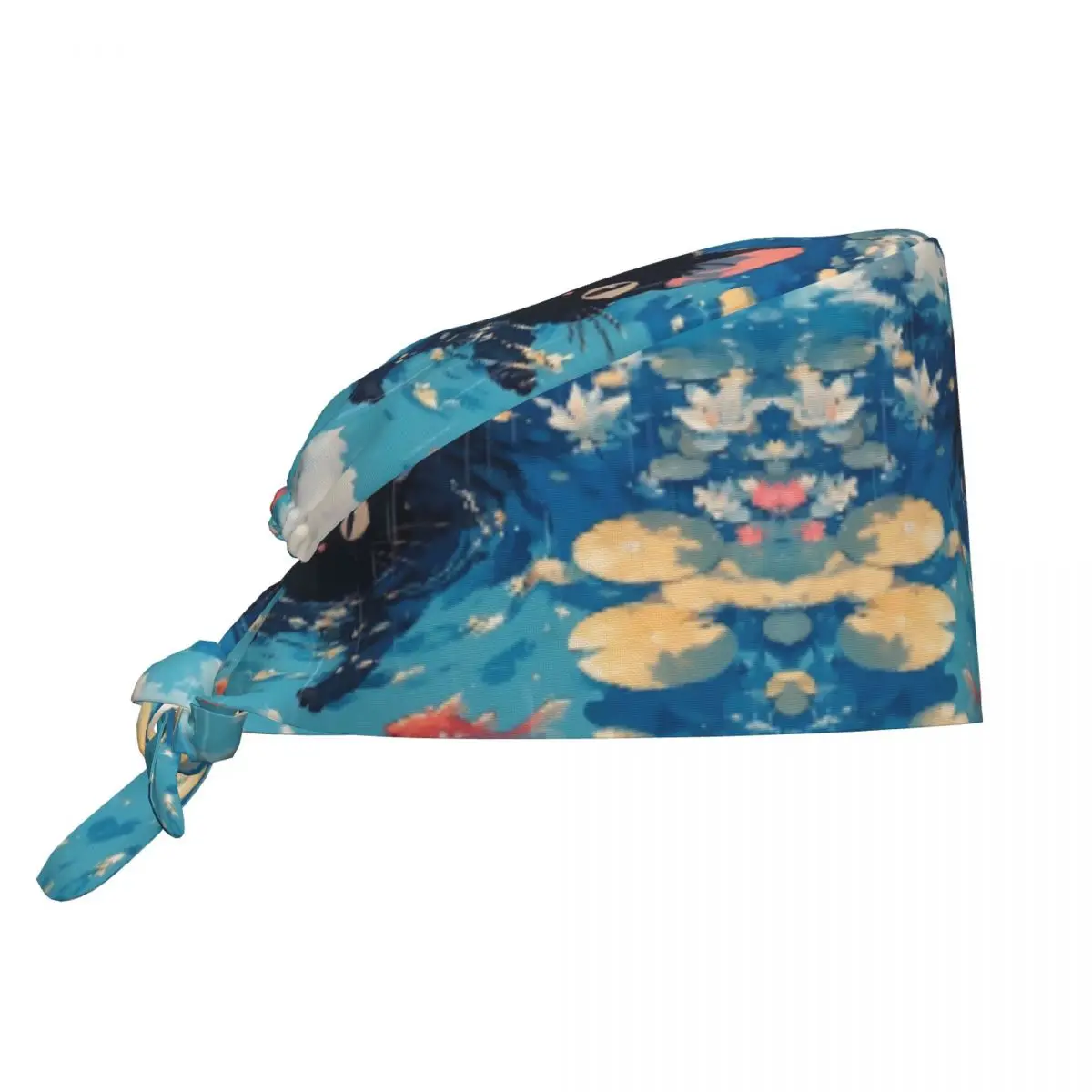 Custom Art Vincent Van Gogh Scrubs Cap Surgical Hats Women Oil Painting Cute Cat Operating Room Cap Nursing Cap Lab Works Hat