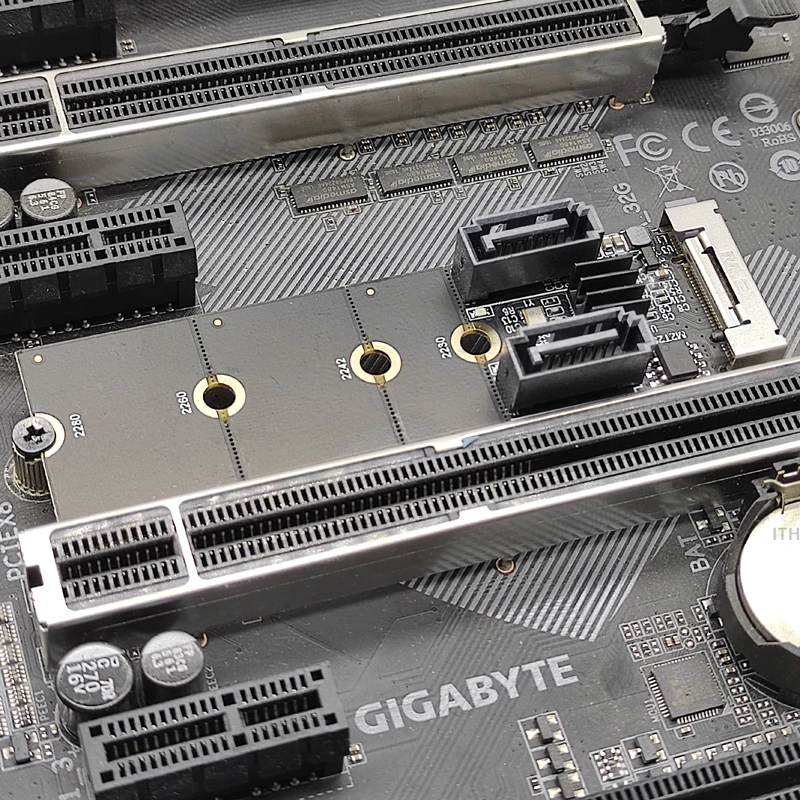 NGFF M2 NVME to SATA3.0 6Gb Card Adapter M.2 Key-M PCIE NVME to Dual SATA 3.0 Expanion Card Riser Converter JMB582 PCIE 3.0 Chip