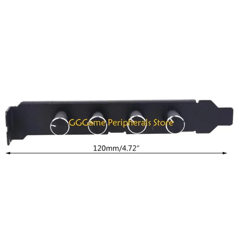 U55B 4Knob Cooling Fan Speed Controller 8 Channels Fan Hub for CPU Case HDD VGA PWM Fan PCI Bracket 12V Fan Controller