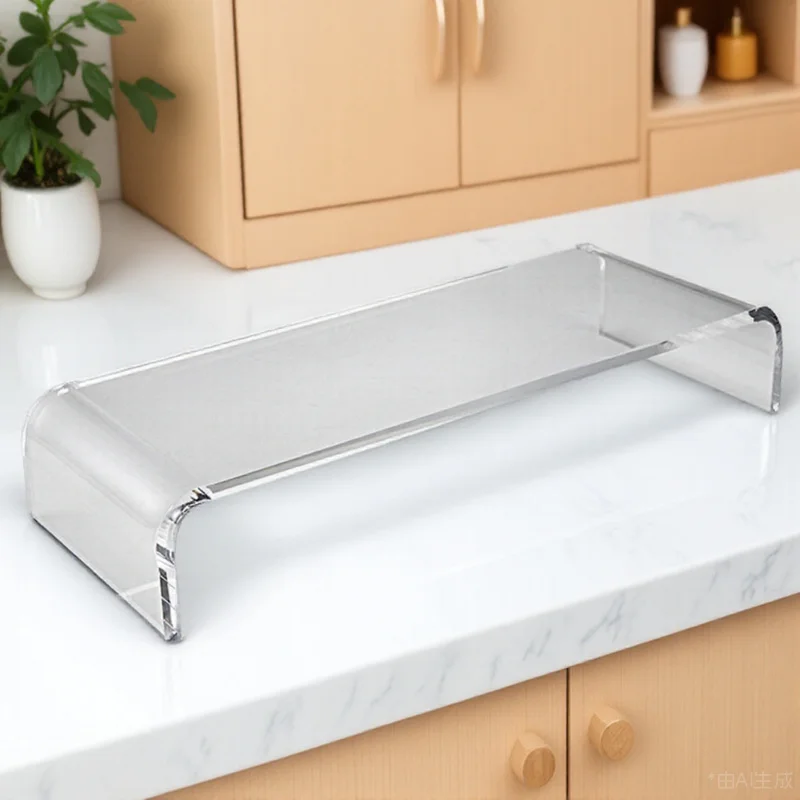 

TEHAUX акриловая подставка для монитора, прозрачная подставка для ноутбука, 20,7x3,6 дюйма, настольный органайзер для офиса и домашнего использования