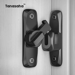 Hasp Latch Door Lock Anti-theft Buckle Latch Zinc Alloy Black Cabinet Locks Safety Lock Sliding Door Lock Door Bolts Hardware