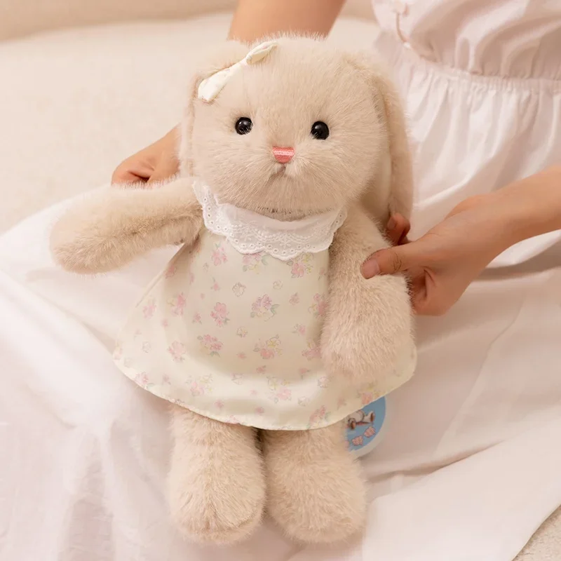 

Dreamy Appease Rabbit Plush Toys Cozy Fluffy Floral Dress Bunny Doll Sweet Fairy Tales Rabbit Toys Cute Kids Birthday Gift