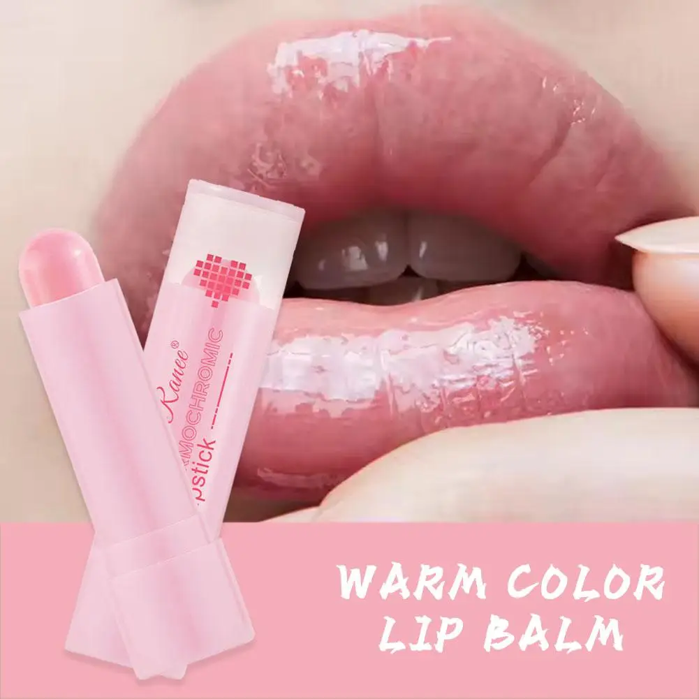 Warm Color Changing Lip Balm Anti Drying Cracking Lasting Nourishing Repairing Cosmetics Care Moisturizing Lips Plumping U2M7