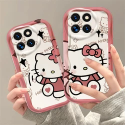 Cartoon Hello Kitty Cute For Xiaomi Mi 14 12 12T 11 Lite Poco M6 X6 X5 X4 X3 M3 F4 Pro GT NFC 5G Wave Oil Funda Phone Case