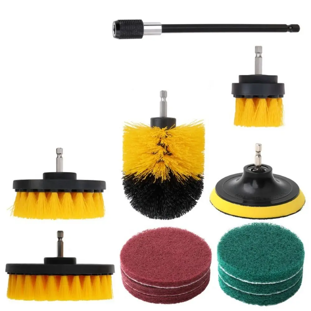 

Glass Cleaner Scrub Wash Brush Electric Drill Brush Kit Scrubber Brushes Cleaning Brush Auto Tires Cleaning Tool