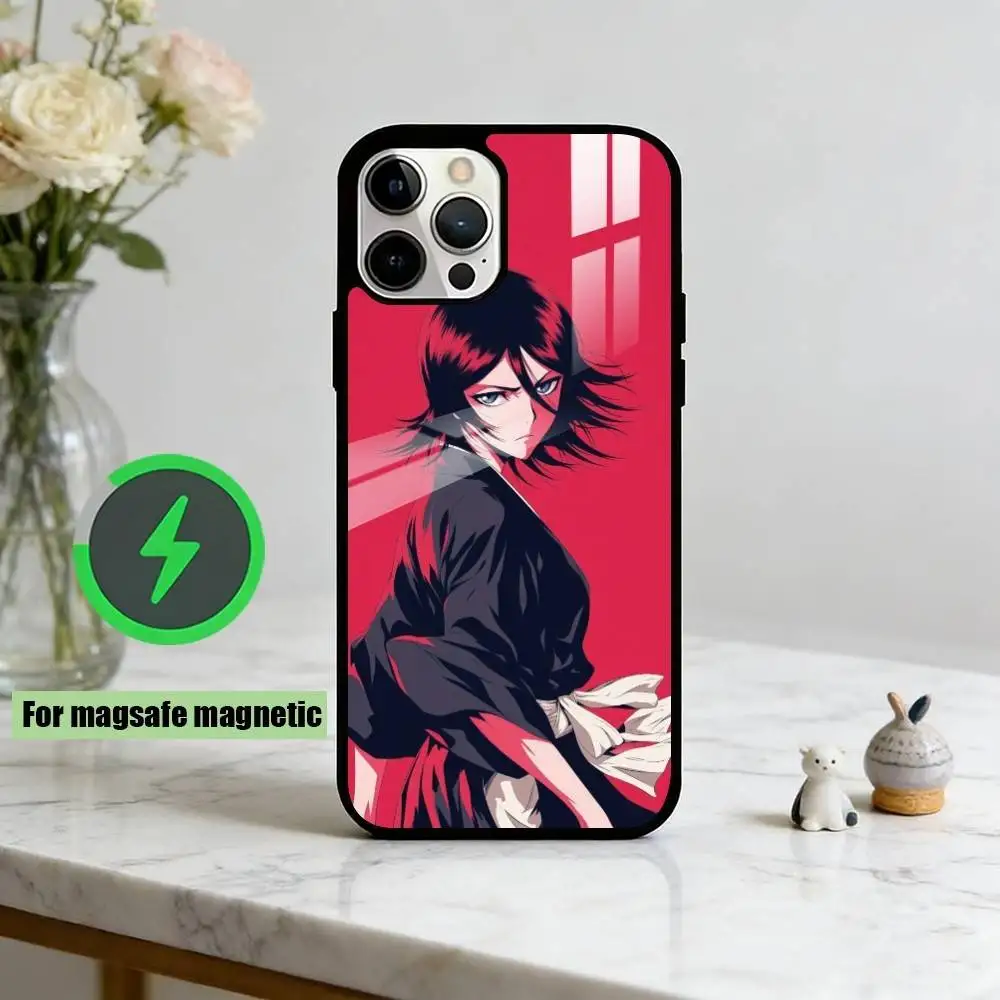 R-Rukia Anime K-KuchikiS  Phone Case For iPhone17,16,15,14,13,12,11 Plus,Pro Magnetic with Magsafe Wireless Charging