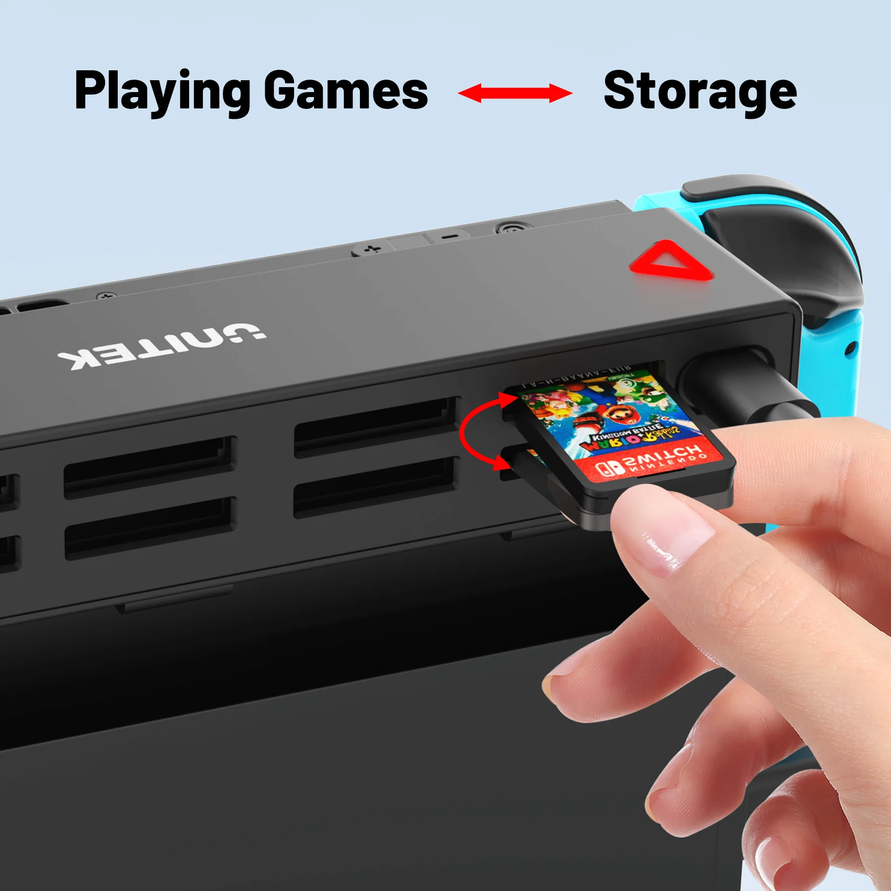 Unitek D1100B for Nintendo Switch Game Card Reader with Wireless Bluetooth Remote Control One-button Gaming Switcher Adapter