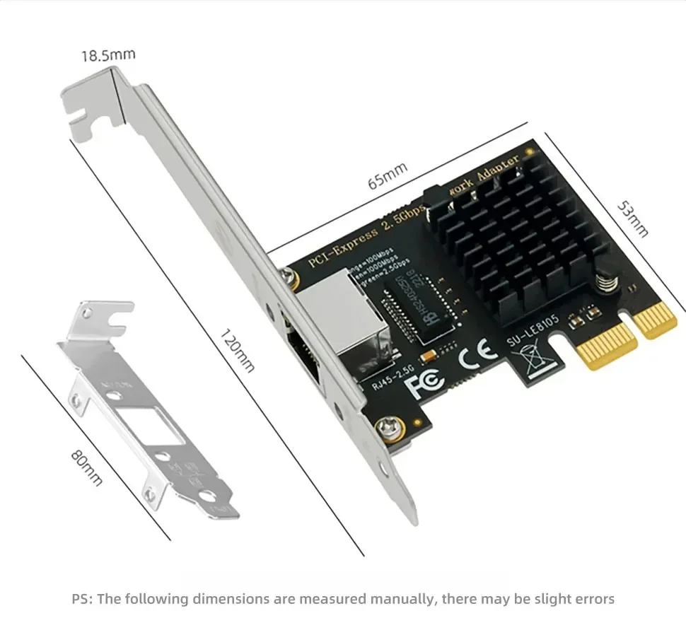 Сетевая карта 2,5G PCI-E 10/100/2500 Мбит/с Gigabit Ethernet PCI Express Сетевая карта LAN-адаптер RJ45 для настольного ПК