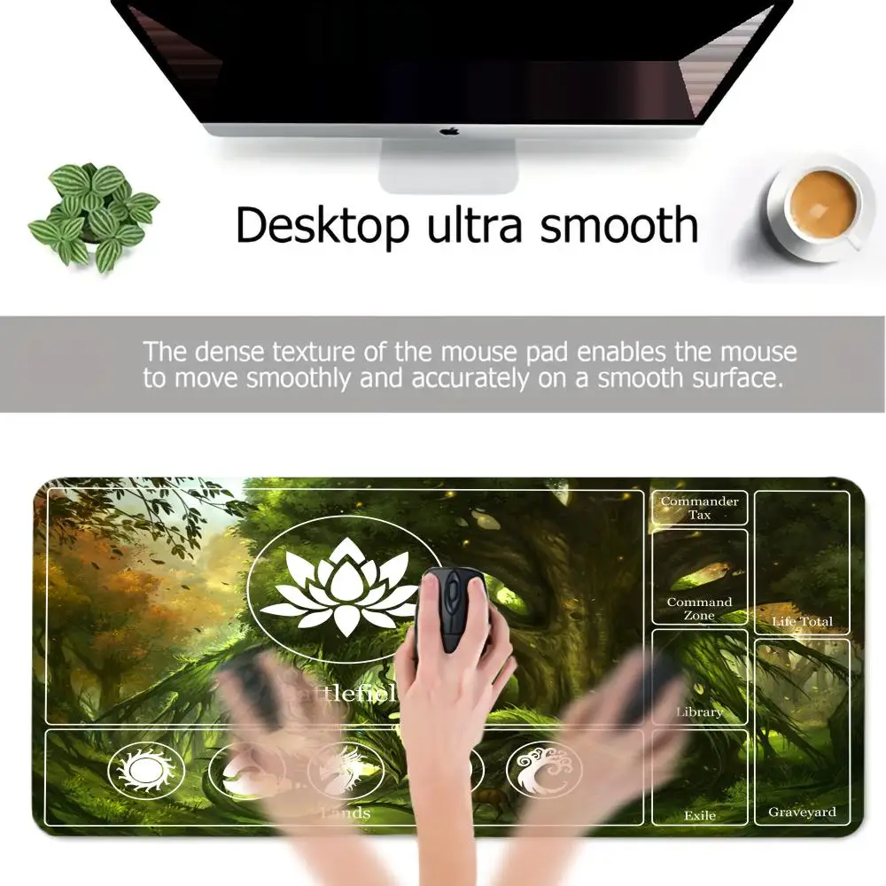 سميكة الألعاب Playmat الغابات ماوس الوسادة TCG CCG اللعب حصيرة Duel منصات المبتدئين بطاقة باتلز قائد لعبة لوحة المكتب مع المناطق