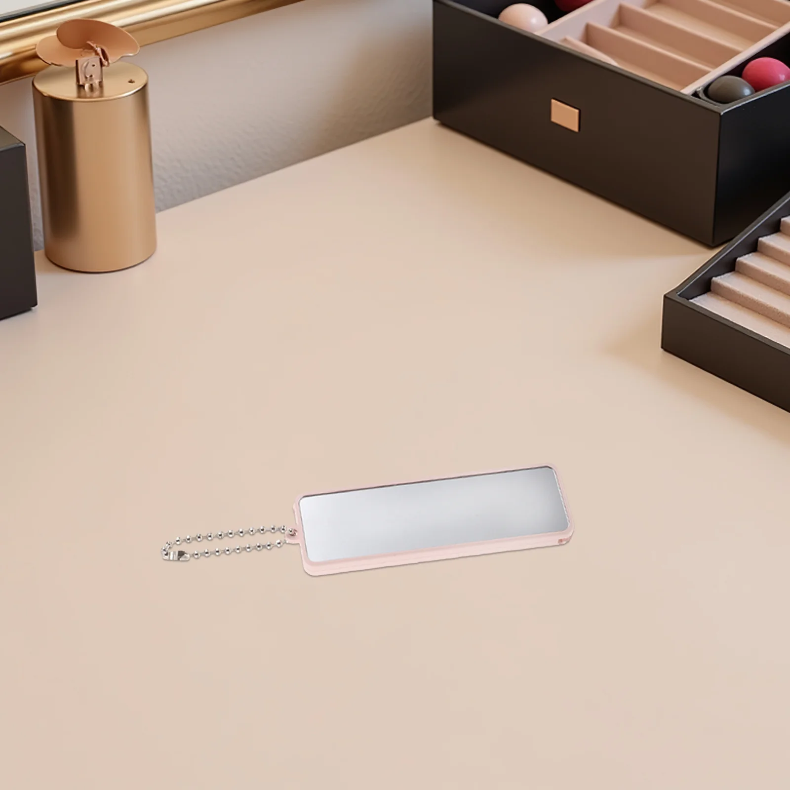 Ensemble de Mini miroir et peigne portables pour femmes, outil de coiffure de voyage Compact, brosse à cheveux pliable avec réflexion claire, 3 pièces