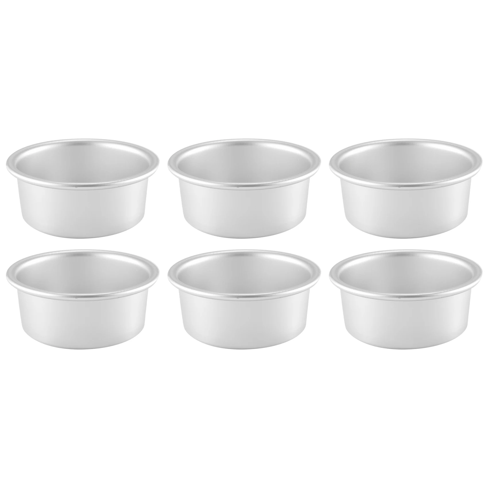 4 Inch Cake Pan,6 Piece Mini Cake Pan Round Tier Baking Cake Pans Set for Baking Steaming,Baking Round Cake Pan