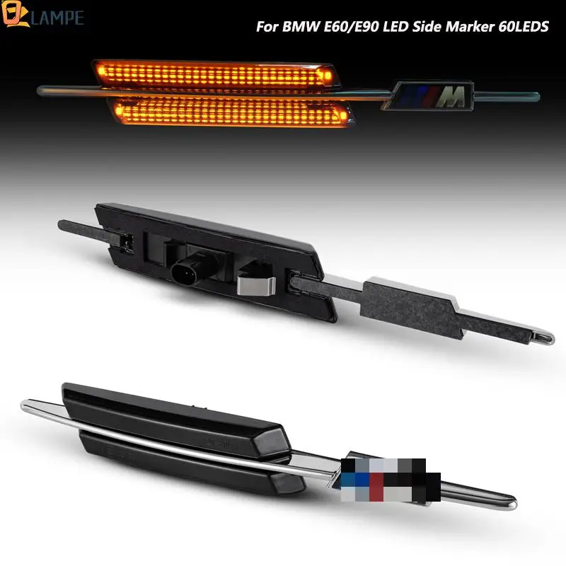 2 LED dynamic amber turn signal sequence indicator lights, suitable for BMW E90 E46 E60 E91 E82 E93 E83 X3 X1 body side marker s