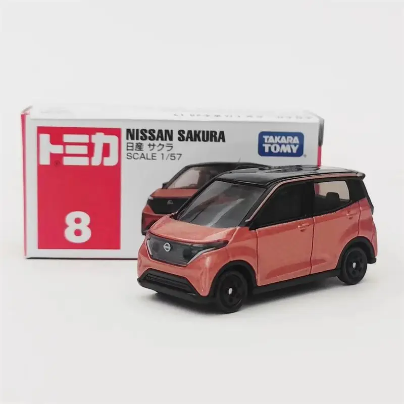 

TAKARA TOMY Tomica 1/57 Alloy Toy Car Red - White Box No.8 Cherry Blossom Van for Boys Model Collection Toy