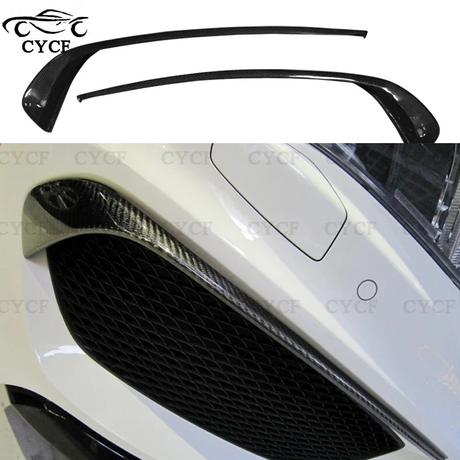 For Mercedes Benz CLA Class W117 High quality Carbon Fiber Front Bar Wind Knife Trim Cover Car Decoration Retrofitting