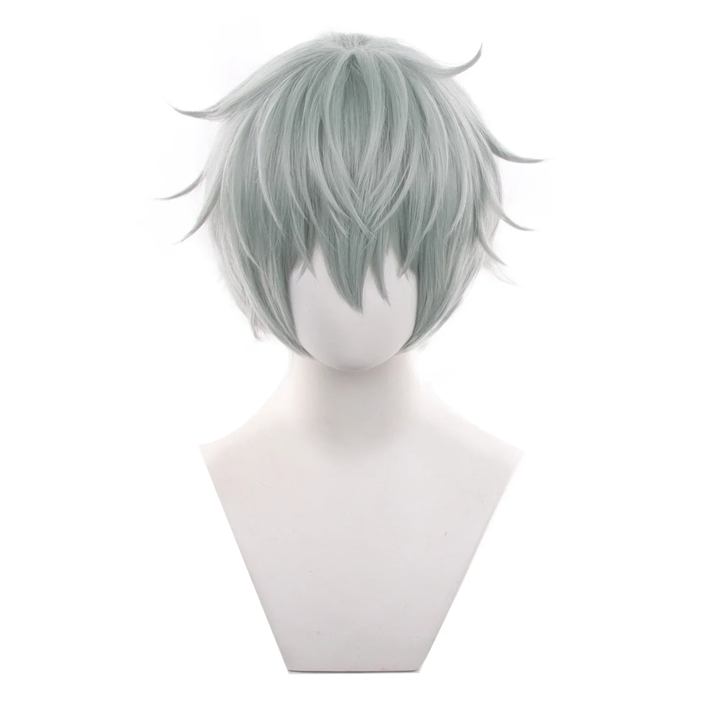 TILL Alien Stage Cosplay Wig Anime Light Green 30cm Short Hair Man Comic-con Stage Performance Dress Up Wigs Costume Accessories