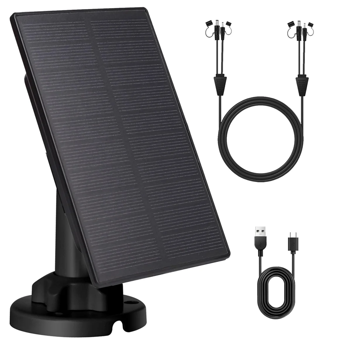 B23B 12V/1A 6V/2A Solar Panel Micro-USB+Type-C Outdoor Solar Cells Charger Solar Panels for Security Camera Home Light System