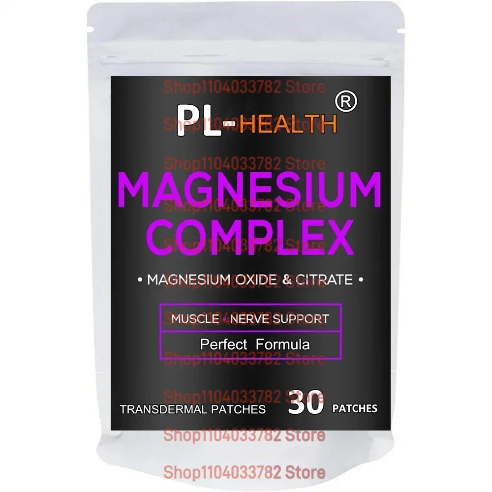 Magnesium Complex Transdermal Patches Support Bone Density and Strength, Muscles, Energy -30 Patches One Month Supply