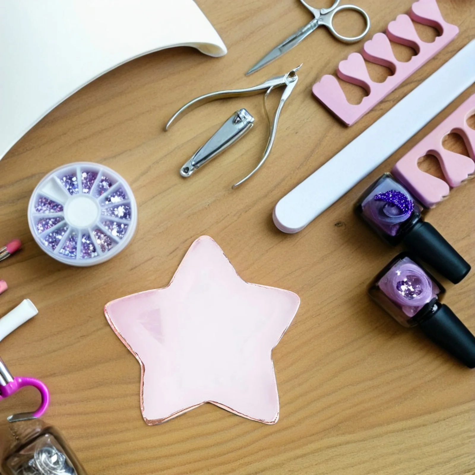 

Resin Manicure Palette Nails Color Plate Art Tools Professional Paint Tray Durable Easy Shape Design Creative Stylish
