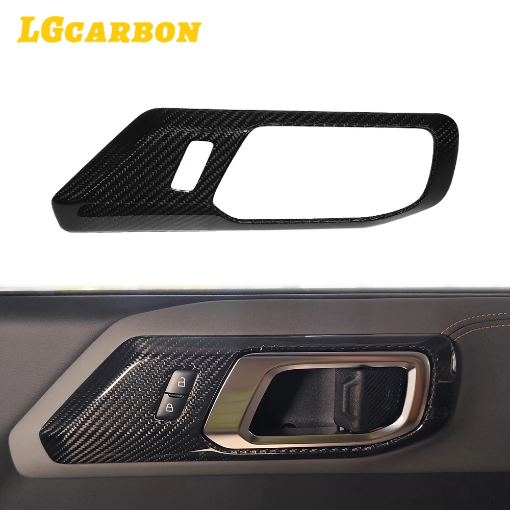 LGcarbon Real Carbon Fiber Car Accessories Front Door Panel Cover Trim For Ford Bronco 2021up