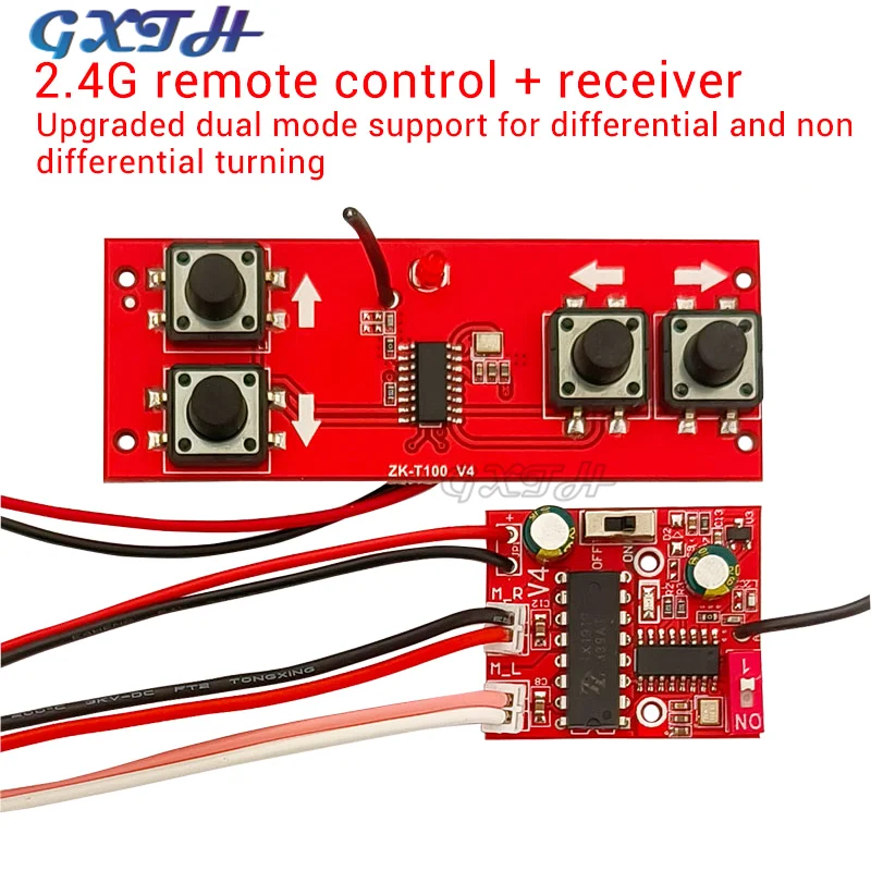 DIY 4 Channel 2.4G Wireless Transmitter And Receiver Board Module For DIY Remote Control Cars Kit Ship Model