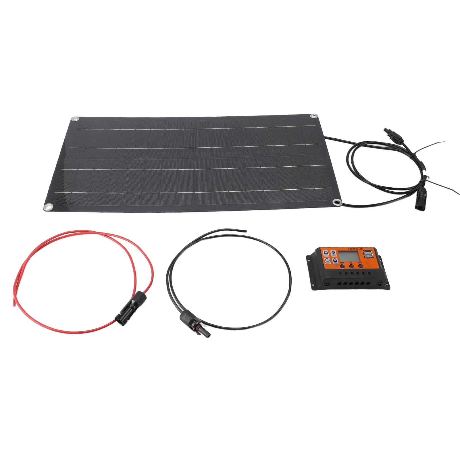 

Solar Panel Controller Kit Professional Efficient 100W Monocrystalline Solar Panel with MPPT Controller for Caravan Camping Outd