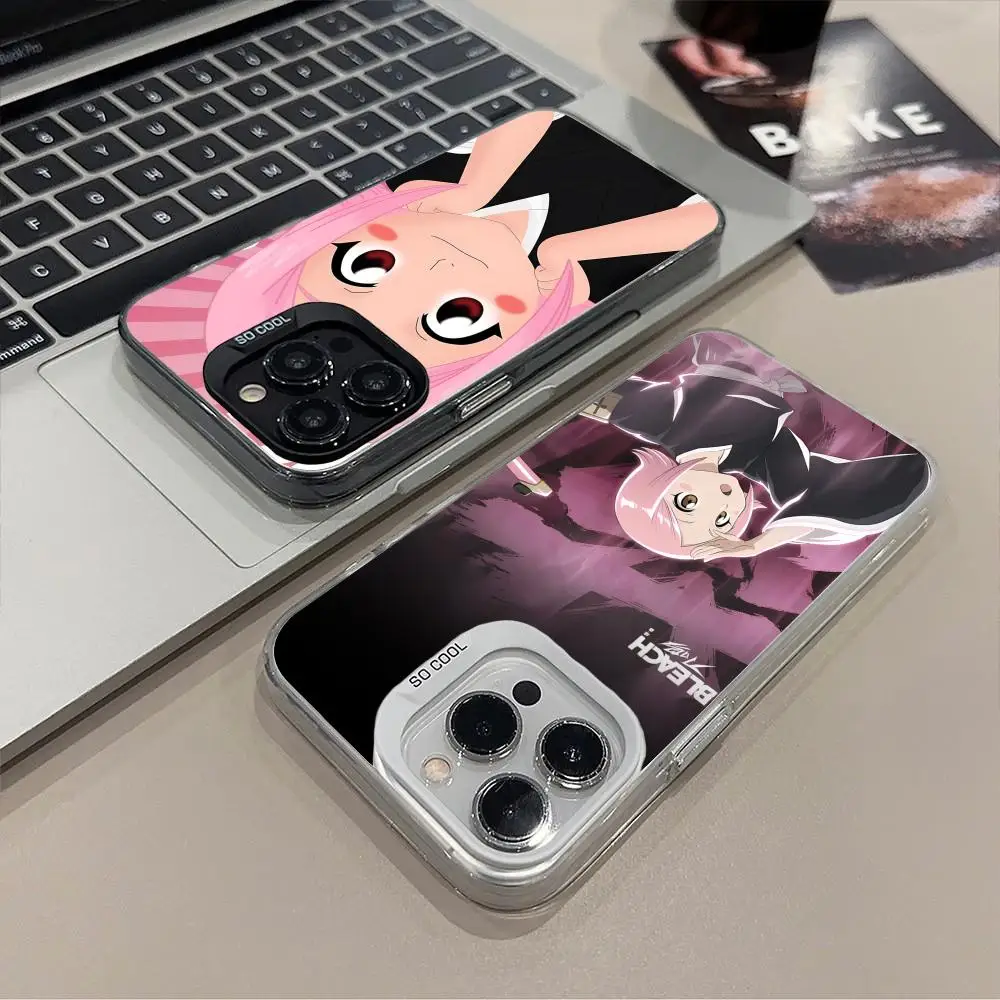 

Чехол для телефона Bleach Kusajishi Yachiru для iPhone 16, 15, 14, 13, 12, 11 X XR XS 8 7 Pro Max Plus, полупрозрачный смартфон с цветной печатью