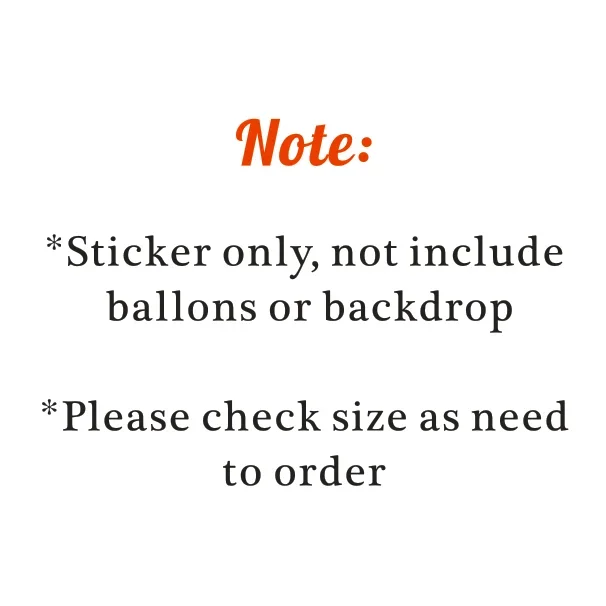 Baby Birthday Party Sign Stickers Custom Texts Big Backdrop Vinyl Decals Welcome Birthdays Party Personalized Decal Sticker Art view 5