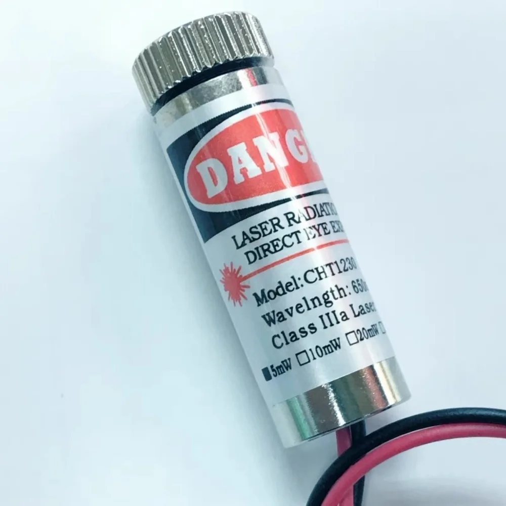 Module laser 12mm avec point de lumière rouge réglable 650nm 5mw, tête laser de positionnement de qualité industrielle 1230