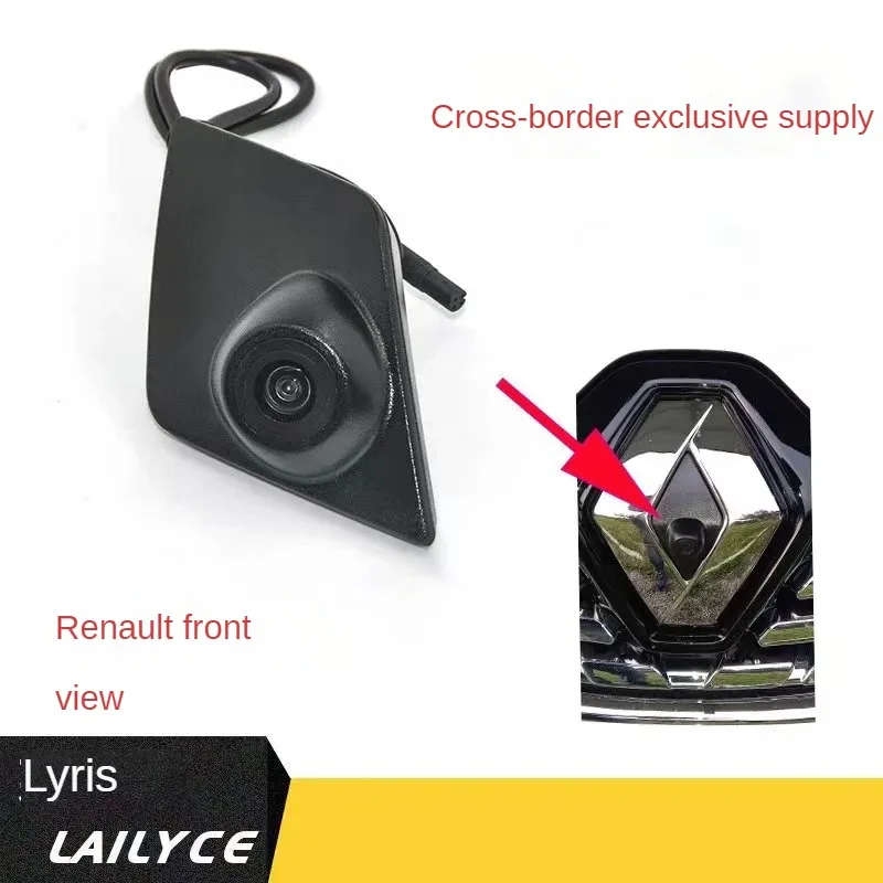 HD 170° Night Vision Car Front View Camera For Renault Captur Koleos Modus Clio Logo Mark Fisheye Lens AHD 1080P Camera